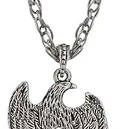 m men style Elegant Antique Eagle Pendant Necklace Chain With Purple Stone Sterling Silver Metal, Crystal Pendant Necklace Chain SPn20209250-picture-38