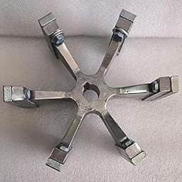 Flour Mill Impeller, Flour Mill Blade ss material, Aata chaki 6 Cutter, Blade Cutter ss for Domestic Flour Mill, Atta chakki Cutter Grinding Beater, Aatamaker Chamber Flower (Center Hole size19 MM)-image-54