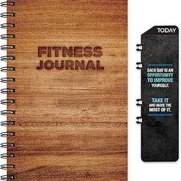 Workout/Fitness and/or Nutrition Journal/Planners - Brown Cover, w/Illustrations : Sturdy Binding, Thick Pages & Laminated, Protected Cover-image-34