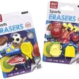 MANNIFY Fun Sports-Themed Erasers Set| 2 Packs of Bright & Colorful Sports-Inspired Erasers| Great for Kids, School Supplies, Birthday Return Gifts & Motivational Classroom Prizes-image-25