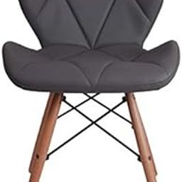 Deal Dhamaal Eames Replica Faux Leather Living Room Dining Chair for Cafeteria, Side, Restaurents, in Dark Grey Color-image-21