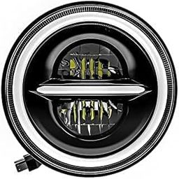 SM 110W Round LED Operating, Minus Headlight Bullet Headlight Compatible with Thar, Royal Enfield,Classic 350, Hunter350,Himalyan Gypsy & Bullet-image-66