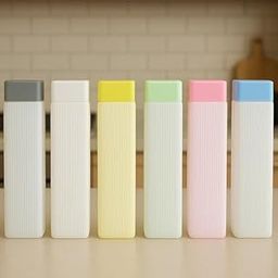 MeeTo Slim Rectangular Plastic Bottles – 6-Piece Leak-Proof Liquid Storage Set – BPA-Free Refillable Travel Bottles for Kitchen, Bathroom, Toiletries, and Cosmetics (300ml Each, Multicolor)-image-4
