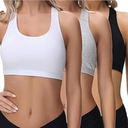 Women's Cotton Sports Bra| Complete Coverage Non Padded Slip on Undershirt Bra Set of 3 Pcs Multicolour-picture-42
