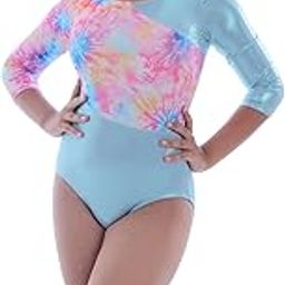 IKAANYA Girls or Women Full Sleeves Rhinestones Leotard - Ideal for Gymnastics, Dance, Yoga, Acrobatics or Performance (Toddlers, Kids, Adults)-image-26