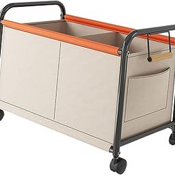 MERISHOPP® Toy Chest with Wheels Sturdy Trolley Toy Organizer for Laundry Home Playroom L White|Home & Garden | Kids & Teens at Home | Furniture |1 Toy Chest-11