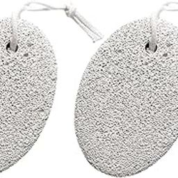 2Pcs Gray Foot Elbow Stone Pumice Dead Skin Remove Stone Foot Callus Remover Foot Corn Exfoliator Scrubber Double Sided Pedicure Scrubber File Tools & Accessories（9 * 5 cm）-image-3