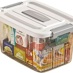 KREPS® Plastic Storage With Latching Lids Stackable Storage Containers For Organizing, Large Storage Box For Bedroom, Classroom, Kitchen, Garage, Office. (TRANSPARENT, SMALL - 9.5 X 7 X 5.5 INCH)-27