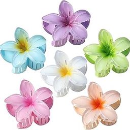 6 PCS Mini Flower Hair Claw Clips Wonderful Gift,Strong Hold Cluture for Women Thick & Thin Hair, Fabulous color Stylish Floral Hair Accessory for Women, Secure Grip (Pack of 6)-image-46