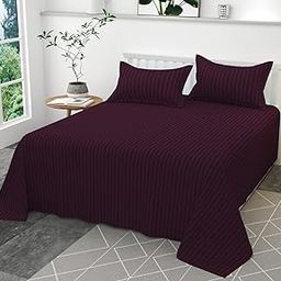 AASHIYANA SAJONA Soft Glace Cotton Duvet Cover/Razai Cover/Quilt Cover for Double Bed Size with Zipper (Dohars) 90x100 inch -Wine (Double Rajai 626-12)-image-40