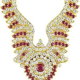 Yellow Copper Gold Plated American Diamond Stone Necklace for All Gods and Goddesses for Men and Women-image-112