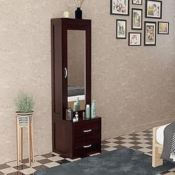 Woodcrony Sheesham Wood Dressing Table with 2 Drawer Storage for Living Room & Bedroom Wooden Vanities for Home Furniture | Mahogany Finish-picture-8