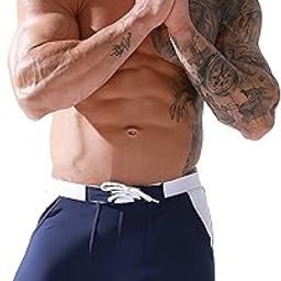Swimwear Swimming Shorts Trunk,Men's Swimming Trunks Solid Color Slim Fit Beach Surf Casual Sports Shorts-image-42