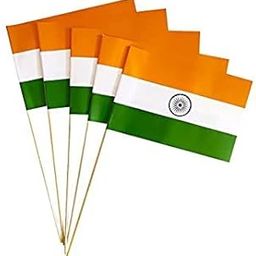 Kaizen Global Tricolor India Hand Waving Paper Flag with Stick for Republic Day,Independence Day Celebration,Decoration,Patriotic Day (Pack of 100)-2