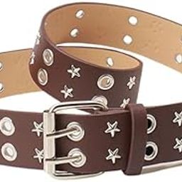 Versatile Eyelet Double-Row Pin Buckle Belt for Men and Women – Denim Five-Eyelet Design-4
