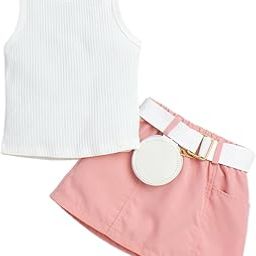 Girls Polyester Solid Blouse and Skirt Set in White Color-image-63