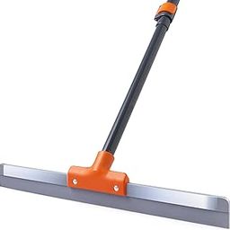 CLEANHOME Rubber Floor Squeegee for Concrete, Tile, Metal Aluminium Heavy Duty Garage Shower Floor Broom for Removing Water, Commercial Scrubber Mop With Extendable Long Handle-23