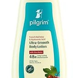 Pilgrim French Red Vine & Hyaluronic Acid Ultra Smooth Body Lotion 400ml | 48H Moisturization | Body lotion for dry skin | Body lotion for winter | Infused With Shea Butter | For All Skin Types-0