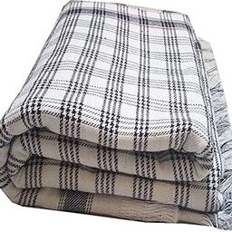 KH White Cotton Khes Top Sheet and Ac Blanket, Comfortable Blanket for All Weathers, Special for Summers (Size : 60X90 inch, KCKHES-3)-image-84