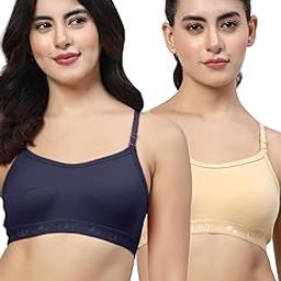 Black, Peach Seamless Non Padded Sports Bra-image-96