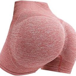 Seamless Sports Shorts Leggings Hip Push up Pants Workout Fitness Orange L-image-71