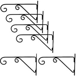 THE BUY COLLECTION Wall Mounted Metal Bracket for Hanging Pots, Bird Feeders, Flower Baskets, Planters, Lanterns, Wind Chimes Indoor/Outdoor Use (Set of 7)-image-23