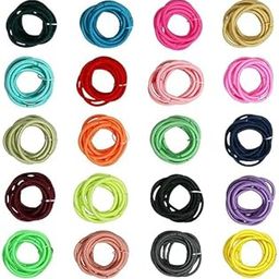 H-Style Store 100 Baby Hair Ties Multicolor Baby Girls Hair Ties Finger Hair Ties Thin Hair Ponytail Holder Hair Accessories for Baby Girls-image-16