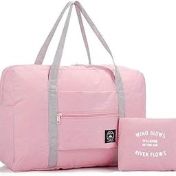 Folding Fabric Travel Bags, Foldable Reusable Large Carry Tote Bag, Waterproof Shoulder Hand Duffel Bag, Wind Blows Foldable Luggage Bag, Wind Luggage Bag for Women Girl (1 Pcs/Multicolor)-image-10