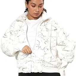 instafab Plus Women's Jacket For Casual Wear | High Neck | Long Sleeve | Regular Fit |Button Closure | Jacket Crafted With Comfort Fit For Everyday Wear-picture-3