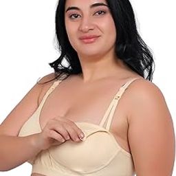 Fabme Women's Cotton Nursing, Maternity, Feeding, Seamless Regular Bra-image-4