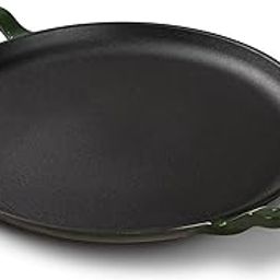 CUMIN CO. Enamel Cast Iron Dosa Tawa | 28 cm, 2.3 Kg | Titanium Enamel Coating for Chip-Resistance & Natural Non-Stick | Curved Edges & Dual Handles | No Seasoning Required (Moringa)-image-16