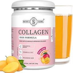 Nature's Island Skin Glow Collagen Powder (Mango, 250g) , Marine Collagen Supplements for Women & Men With Biotin, Vitamin A, C, E, Hyaluronic Acid, for Glowing Skin, Anti Ageing, Firmness, Elasticity, Healthy Hair and Nails.-image-34