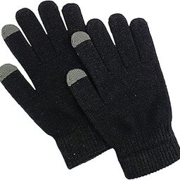 Touch Screen Winter Gloves Warm Touchscreen Woolen Mittens for Men Women Children - Black Pair-image-63