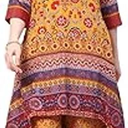 Women Polyester Asymmetric Kurta Palazzo Suit Set-picture-36