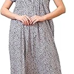 Women Printed Maternity Feeding Nighty-22