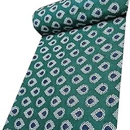 Fashionmart Pure Cotton Unstitched Jaipuri Handmade Digital Printed Fabric Material for Women Kurta/Blouse/Palazzos/Piece Material for Women’s (3 Meter)-12
