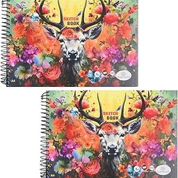 Mancloem Paper Spiral Sketchbook Set A4 140 GSM, 50 Sheets | Spiral Bound Sketchpad for Artists, Drawing, Sketching, Painting, and Colouring | Ideal for Pencils, Inks, Markers, Watercolor (Pack of 2)-picture-11