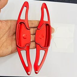 AUTO MT Red CNC Metal Paddle Shifter Hyundai Verna Interior Styling Parts for Hyundai Verna 2023-2025 Car Paddle Shifter Cover.-image-16