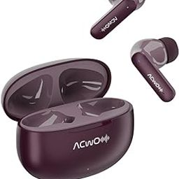 ACwO DwOTS 121 Wireless Earbuds | 55Hrs Playtime | Quad Mics with ENC | 3 Preset EQ Modes | Supreme Bass & High-Fidelity Acoustics | Bluetooth V5.4 – 10mins Charge = 120mins Playtime (Deep Plum)-14