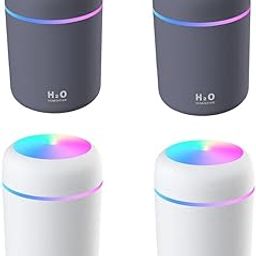 HEAVENGLOW 4 Pcs USB Essential Oil Diffuser Portable Mini Air Humidifier Auto Shut Off-image-82