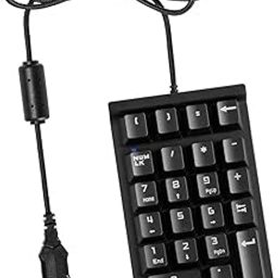 MERISHOPP Wired Numeric Keypad Financial Accounting Laptop Pc 22-Key Numpad Black|Computers/Tablets & Networking | Keyboards, Mice & Pointers | Keyboards & Keypads-25