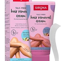 Sirona Hair Removal Cream, Bikini Hair Removal Cream for Women, Hair Removal Cream for Women, for Bikini Line, Underarm, Legs, Dermatologically Tested, for Dry & Sensitive Skin - 50 gm (Pack of 1)-49