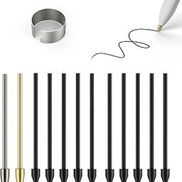 for Remarkable 2 Pen Tips,AHBTEYM Metal Tips,Replacement Nibs Refill Accessories for Remarkable 1/2 Stylus/Marker Plus/Scribe Pen-12Pcs(Gold/Sirvel)-7