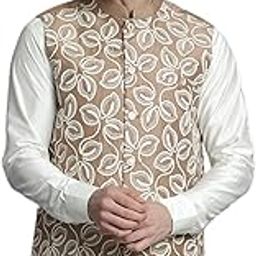 Men's embroidered Nehru Jacket-image-30