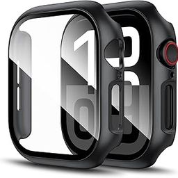 Hard PC Case Compatible with Apple Watch Series 10 Cover 46mm, with Tempered Glass Screen Protector, Protective Cover for Apple Watch Series 10 Screen Protector 46mm (Black)-image-30
