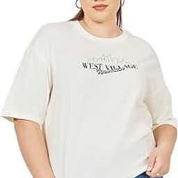 Women’s Plus Size T-Shirt | Cotton Blend Longline Tee with Back Print & Round Neck | Casual Everyday Wear for Women & Girls-image-42