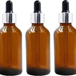 50ML Amber Round Empty Glass Bottle | Glass Dropper | Silver Sleeve | Silcon black Teat | Refillable | Leak Proof For Essential Oils | DIY Perfumes | DIY serums (6)-29