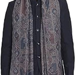 Woven Mens Fine Wool Stole, Stiped Design, Mens Muffler, Warm Cashmere Feel-image-81