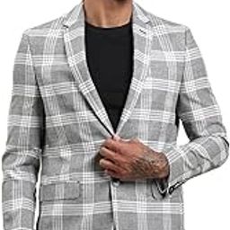 turtle Men Polyviscose Tailored Fit Checkered Grey Casual Blazer||Blazer for Men||Casual Blazer-picture-45