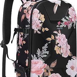 Camera Backpack, DSLR/SLR/Mirrorless Photography Camera Bag Peony Waterproof Hardshell Case with Tripod Holder & Laptop Compartment Compatible with Canon/Nikon/Sony/DJI Mavic Drone, Black-35